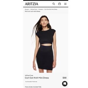 Aritzia Black Mini Dress - perfect condition